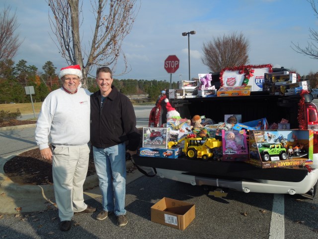 Rick, Promoter of Wake Forest Cars and Coffee with a truckload of toys collected